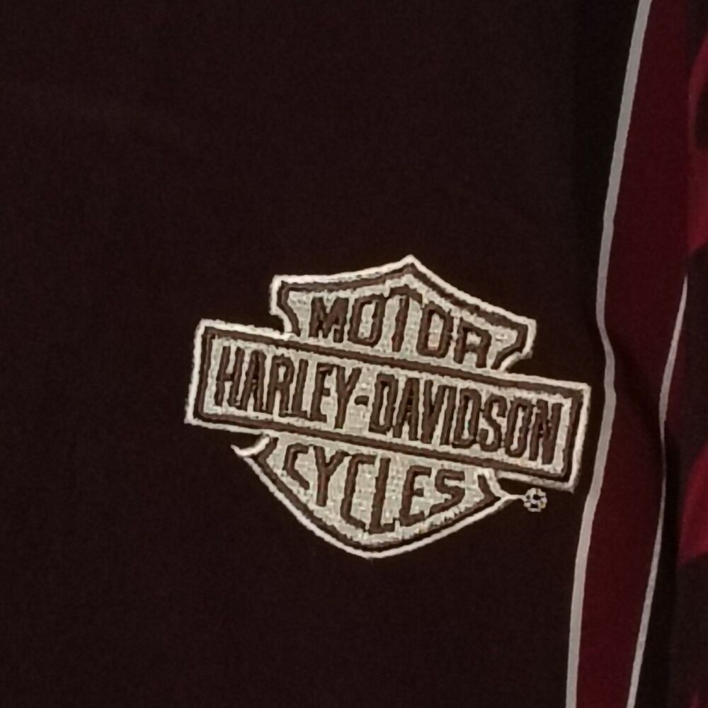 Harley Davidson Polyester Button Down - image 7